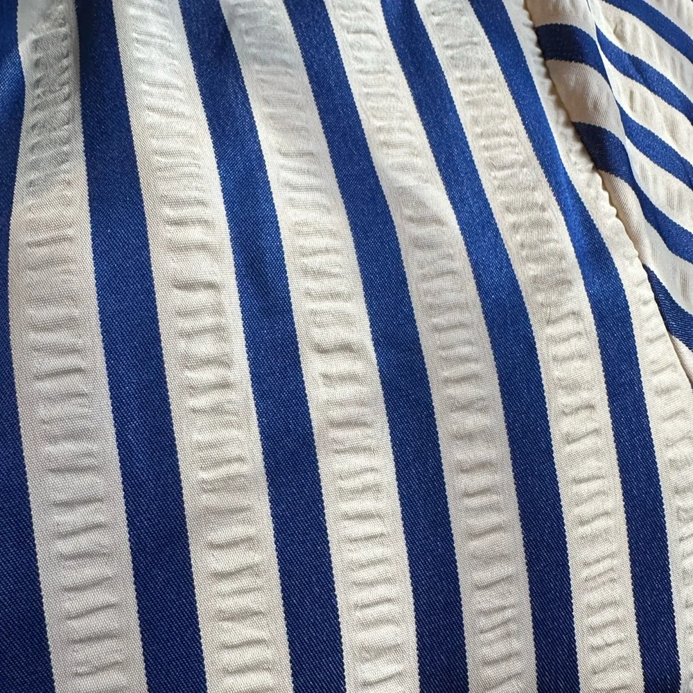 entro Blue and White Striped Dress Top - Picture 4 of 4